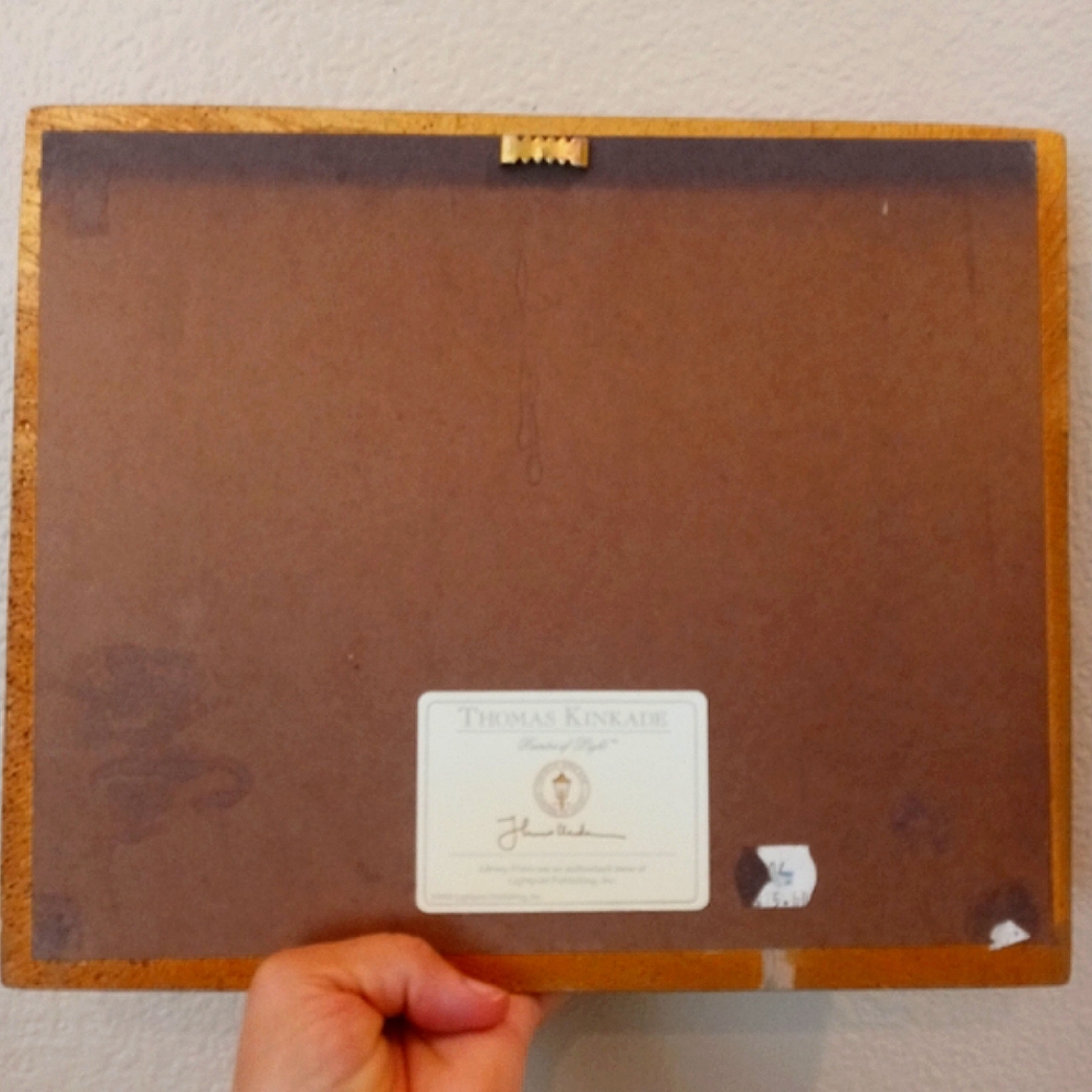 ⚜️ Thomas Kincaid AT THE GATE Gicleé Oil Painting Framed on Canvas  11"×… - Picture 6 of 14